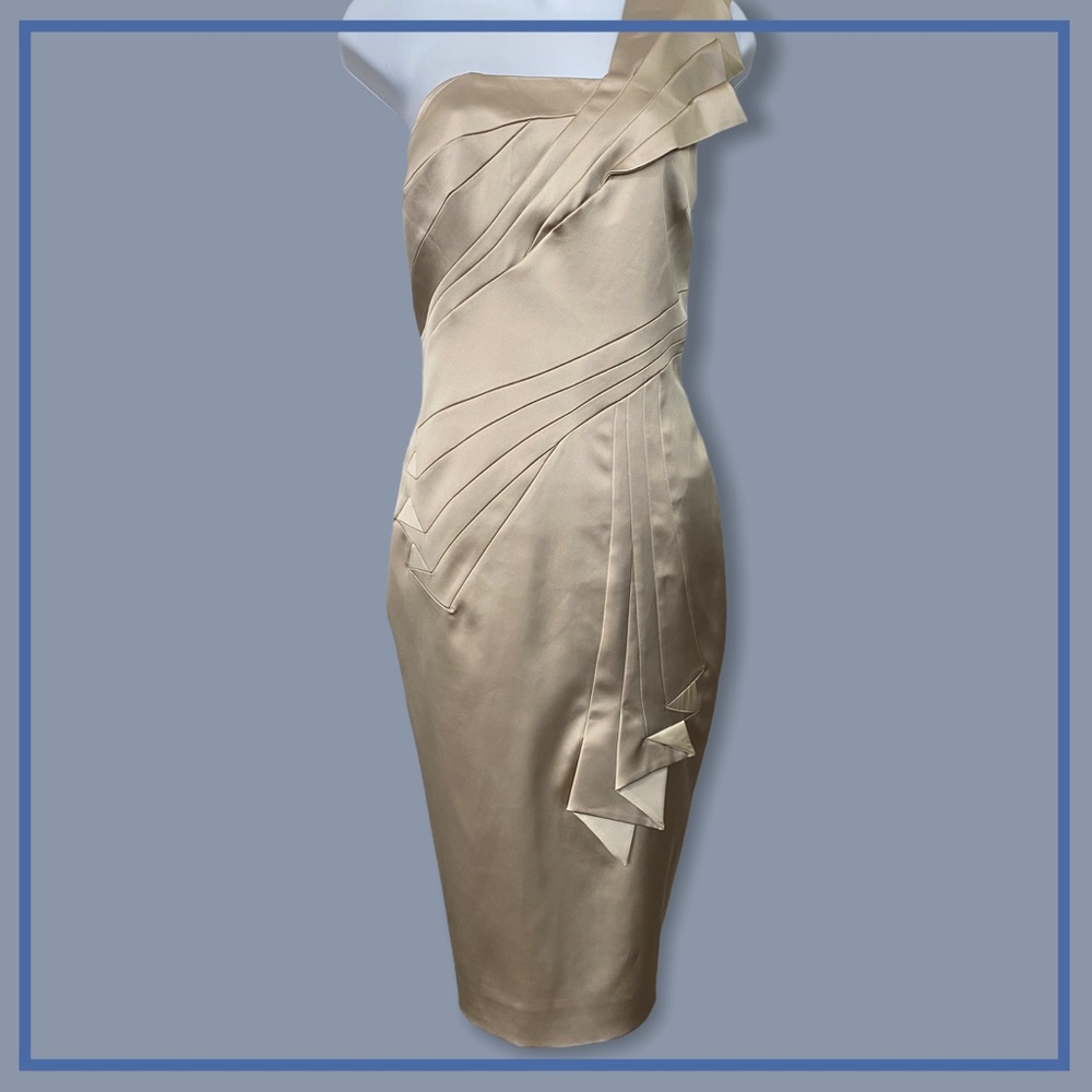 NWT - Karen Millen Champagne Dress - US 10